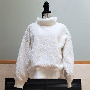 Gap Sherpa Fleece Sweatshirt sz L, White